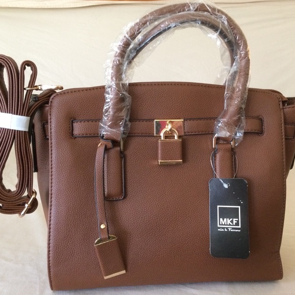 Mia K Farrow Handbags - NWT Mia K Farrow (MKF) Brown Danna Satchel